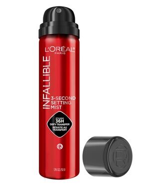 NEW, L'Oreal Paris Infallible 3-Second Setting Spray 1.76 oz Mist travel Size